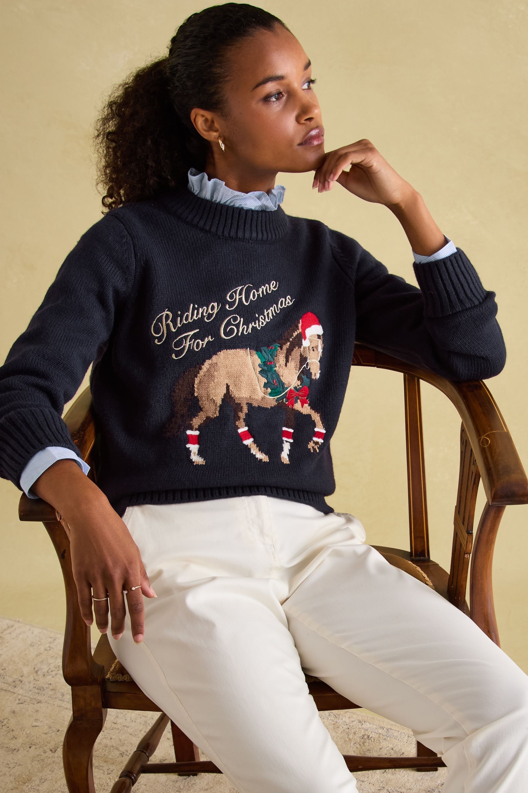Buy Joules Noelle Navy Intarsia Christmas Jumper from the Next UK online shop