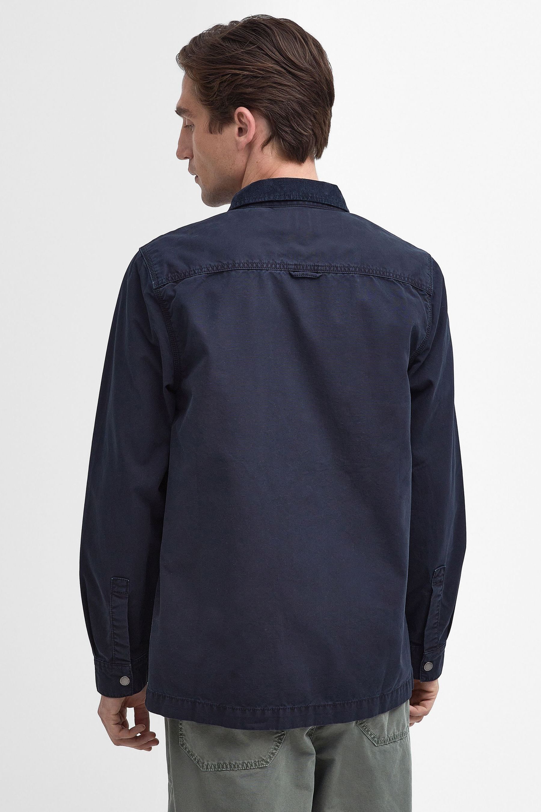 Barbour navy overshirt new arrivals