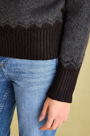 Joules Victoria Charcoal Grey Fair Isle Jumper - Image 6 of 7