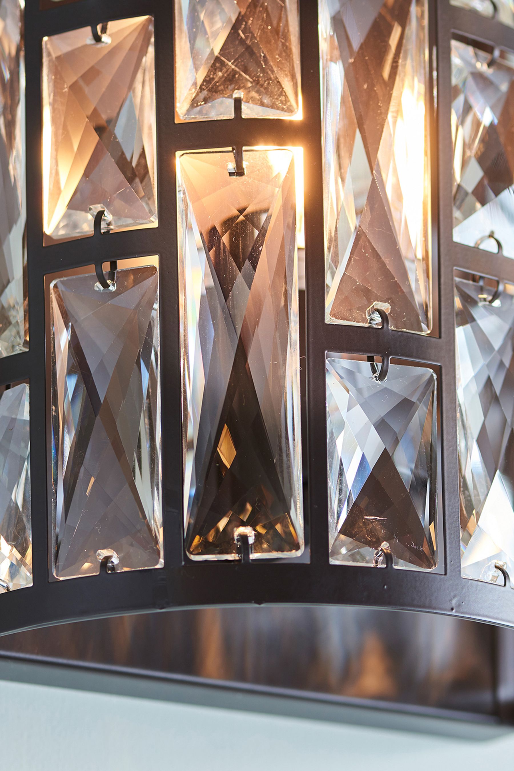 Gallery Home Black Bella Crystal Wall Light
