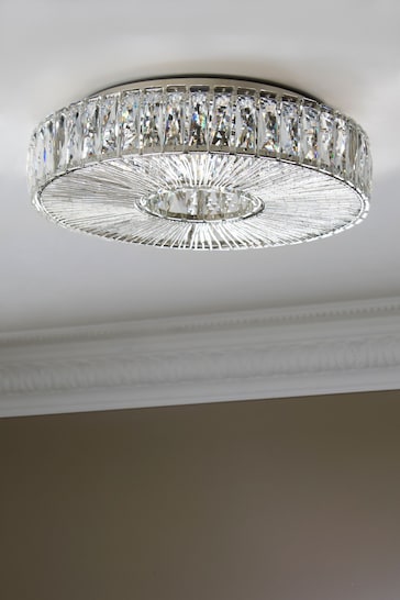 Clear Aria Large Flush Fitting Ceiling Light