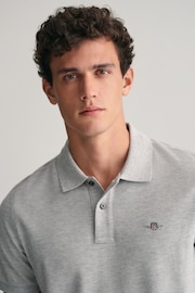 GANT Grey Regular Shield Polo Shirt - Image 4 of 5
