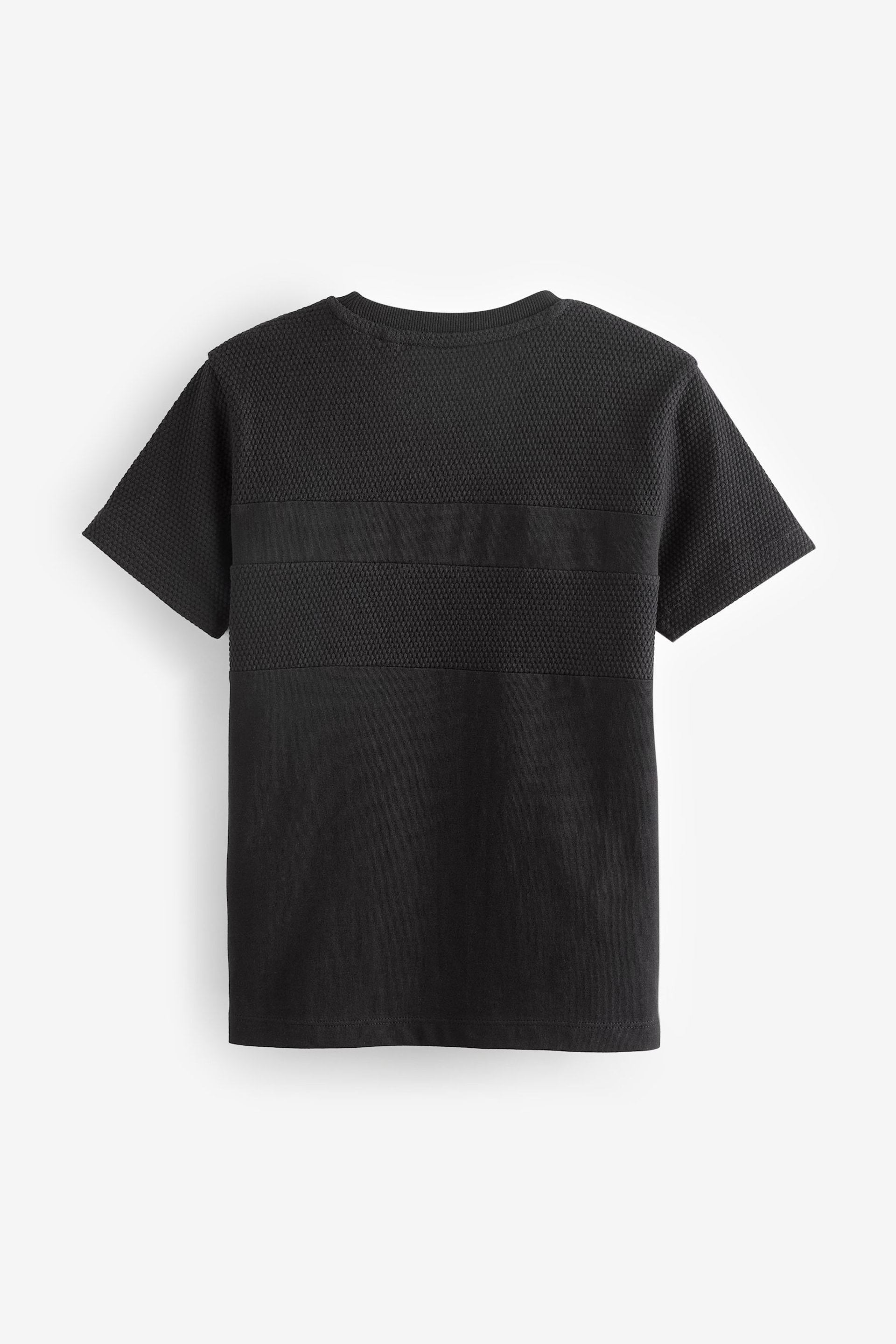 Black/Tan Brown Textured T-Shirts 2 Pack (3-16yrs) - Image 4 of 5