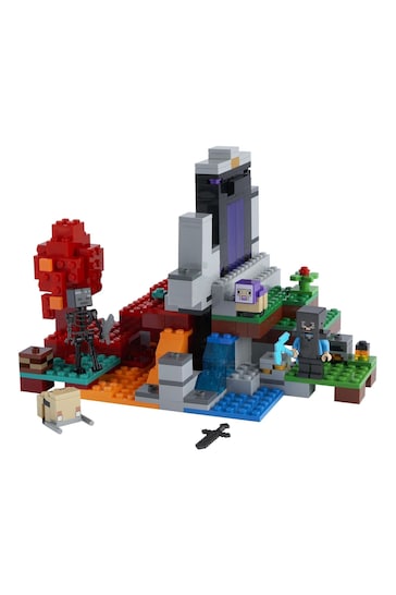 LEGO Minecraft The Ruined Portal Building Set for Kids 21172