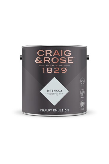 Craig & Rose Pewter Grey Chalky Emulsion Esterhazy 2.5Lt Paint
