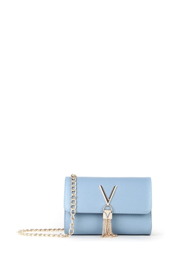 Valentino Bags Blue Divina tassel crossbody bag