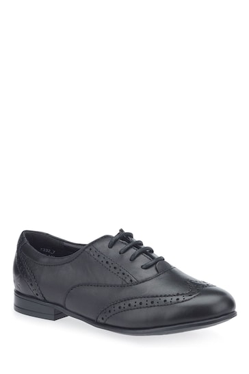 Start-Rite Matilda Black Leather Lace Up School Shoes F & G