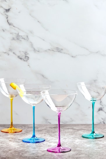 The DRH Collection Set of 4 Green Gala Cocktail Glasses