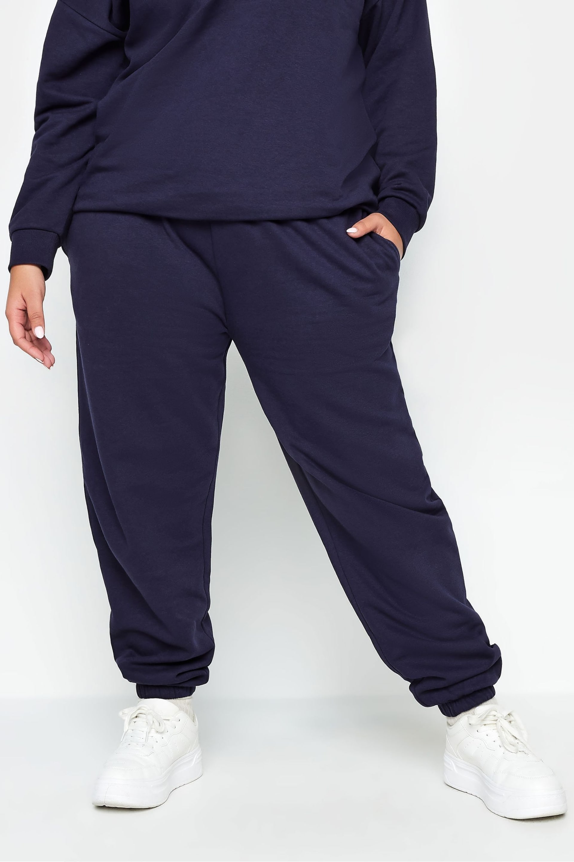 Yours Curve Blue Joggers - Image 1 of 4