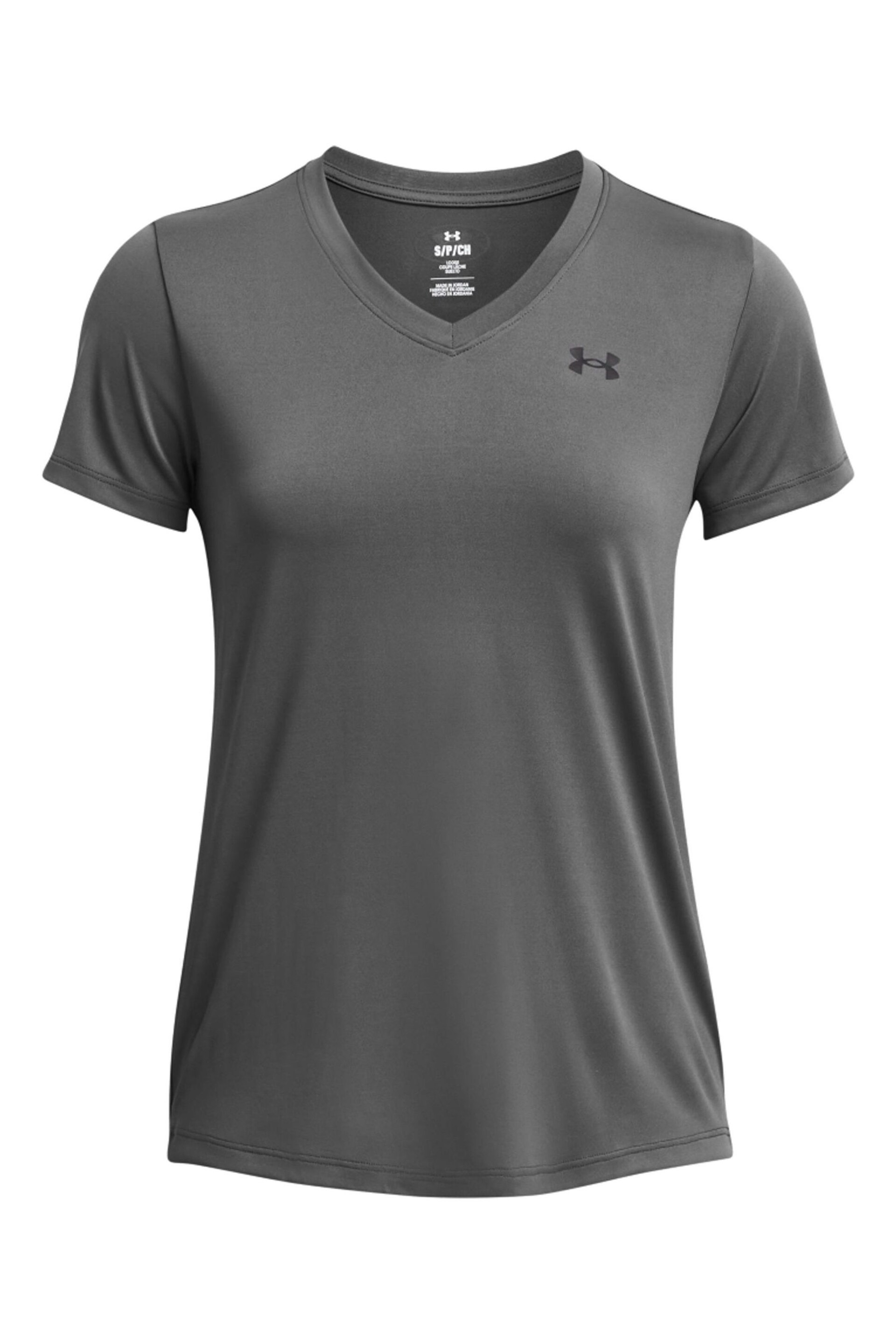 Under Armour Grey/Black V-Neck T-Shirt - Image 3 of 4