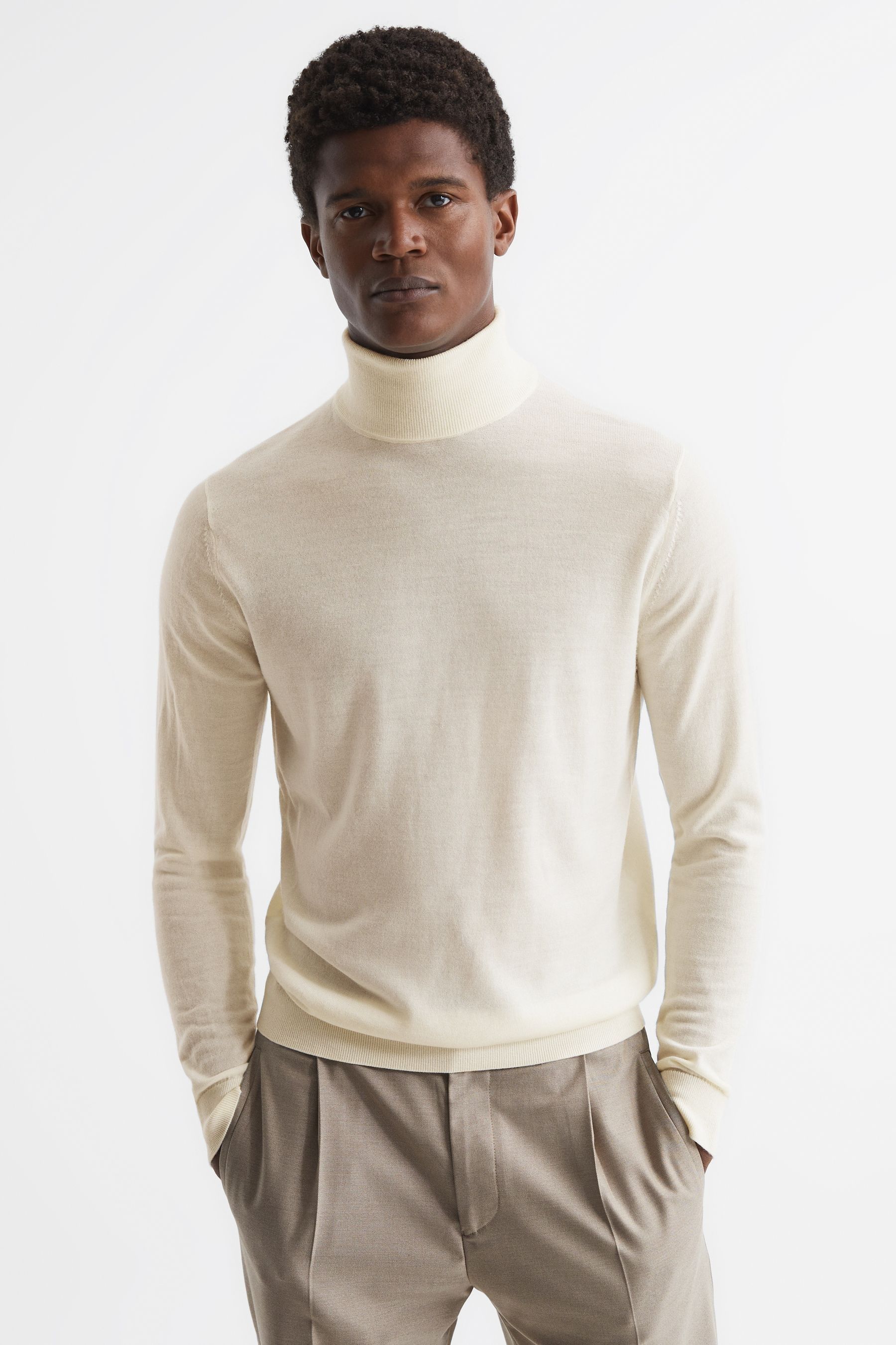 Mens wool roll neck sweater shop