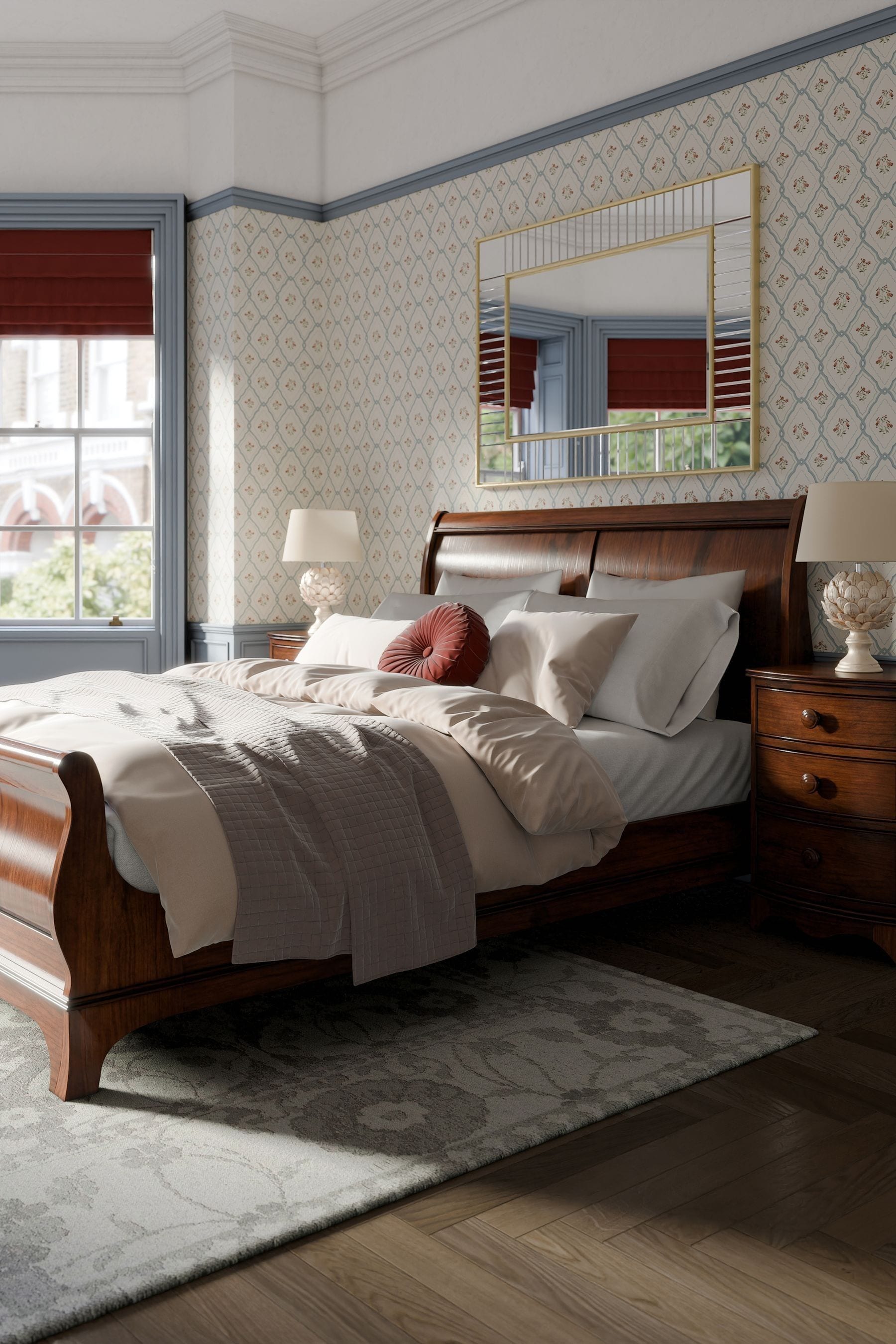 Ethan allen british clearance classics sleigh bed
