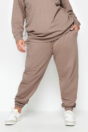 Yours Curve Brown Joggers - Image 1 of 4