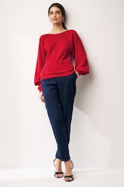 Red Puff Sleeve Jumper - Image 2 of 6