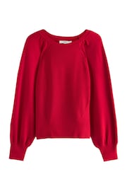 Red Puff Sleeve Jumper - Image 5 of 6