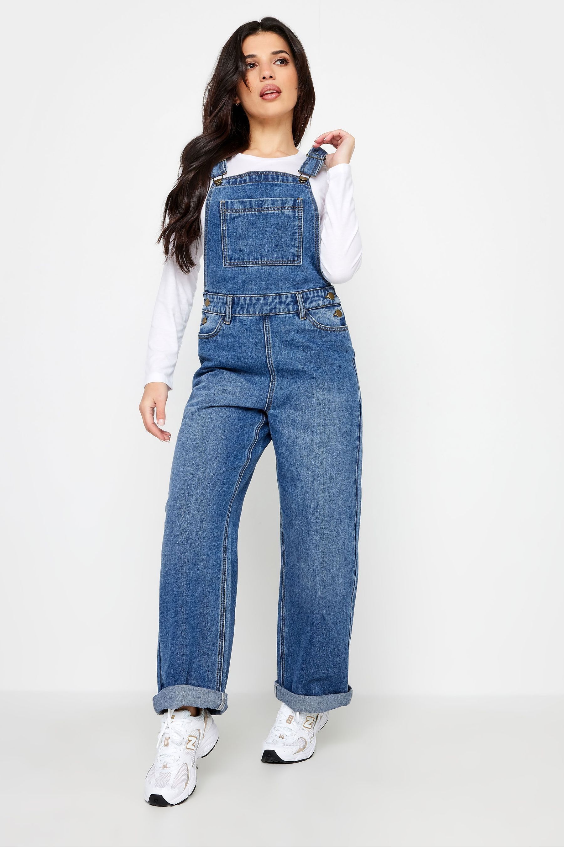 Buy PixieGirl Petite Blue Denim Dungarees from the Next UK online shop