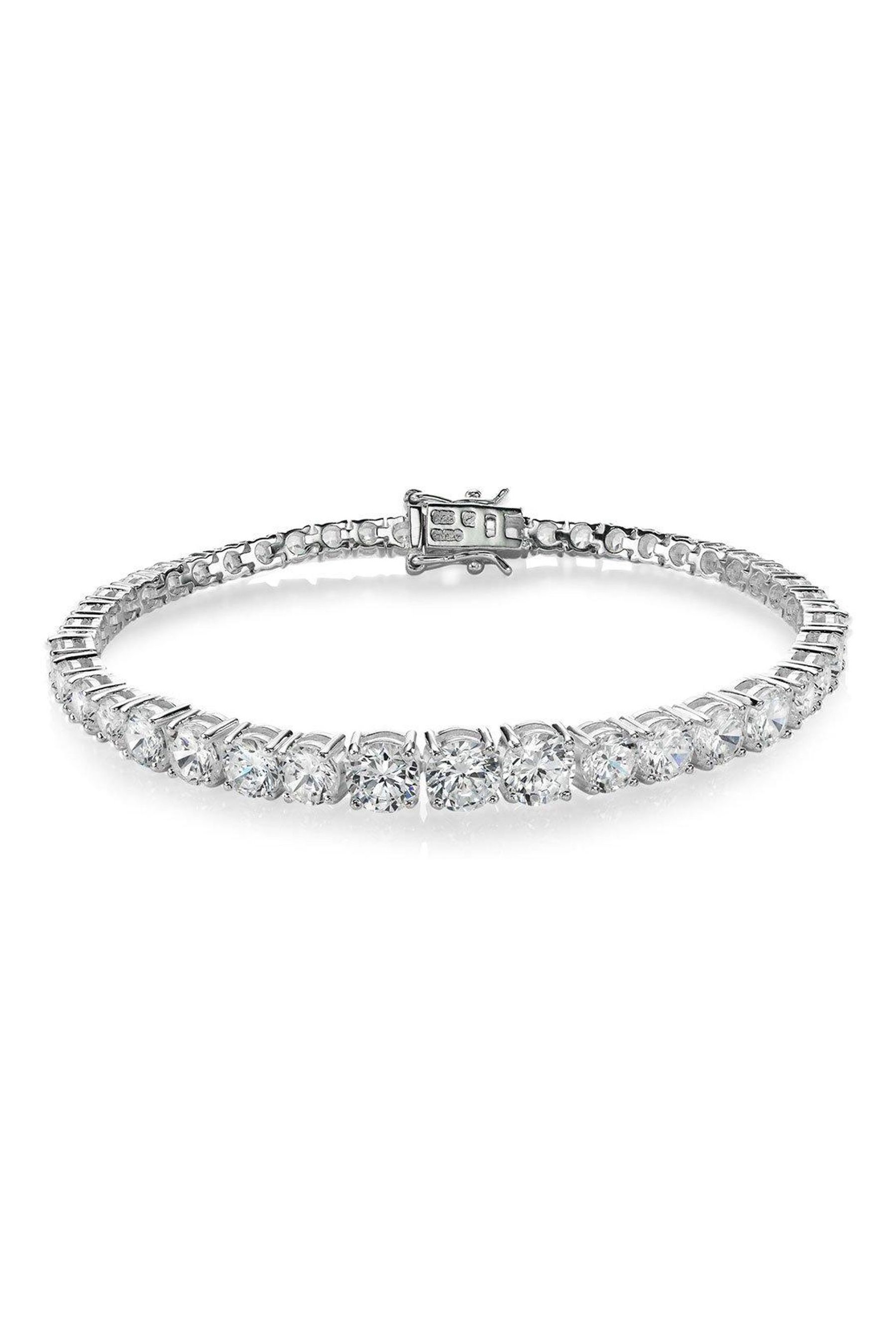 Buy Beaverbrooks Sterling Silver Cubic Zirconia Bracelet from the