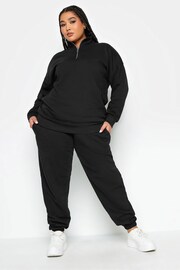 Yours Curve Black Joggers - Image 1 of 4