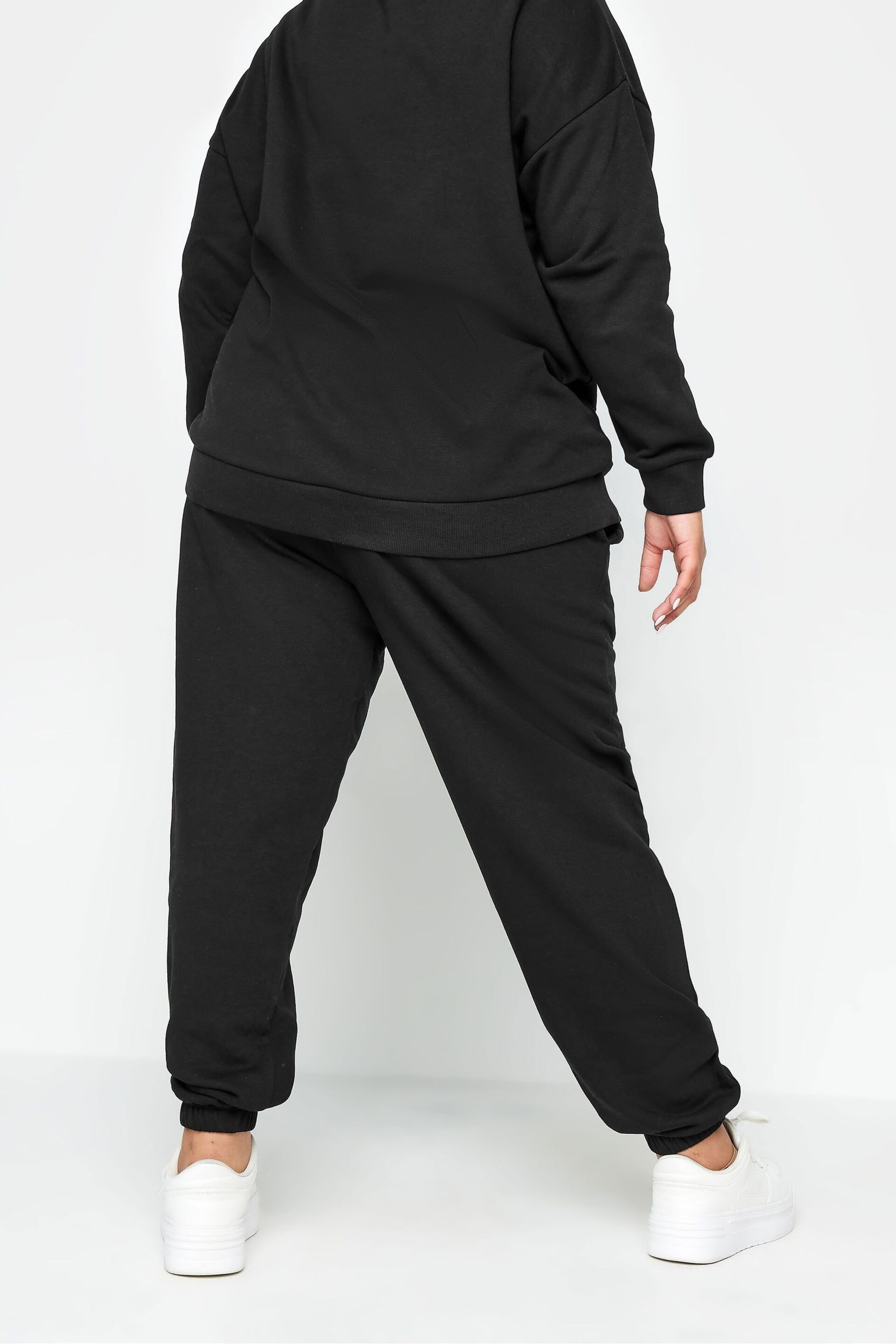 Yours Curve Black Joggers - Image 3 of 4