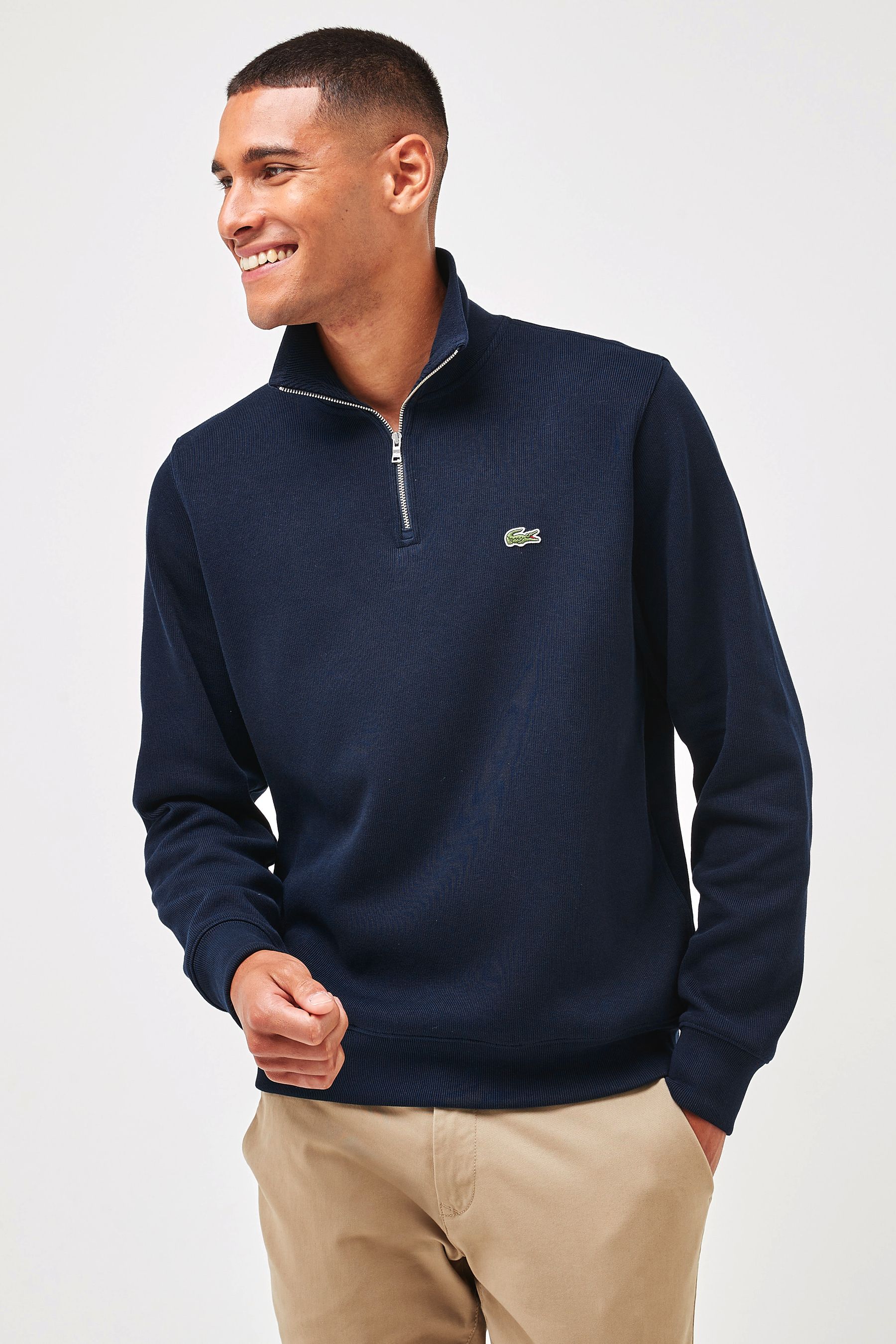 Lacoste zipper polo online