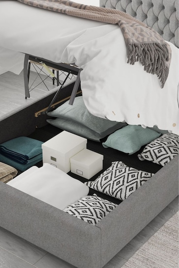 Aspire Furniture Grey Monroe Ottoman Bed