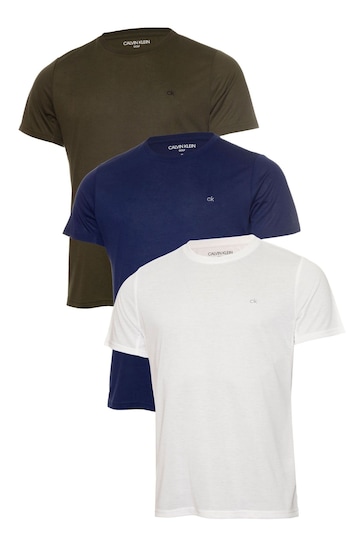 Calvin Klein Golf Green, Blue and White T-Shirts 3-Pack