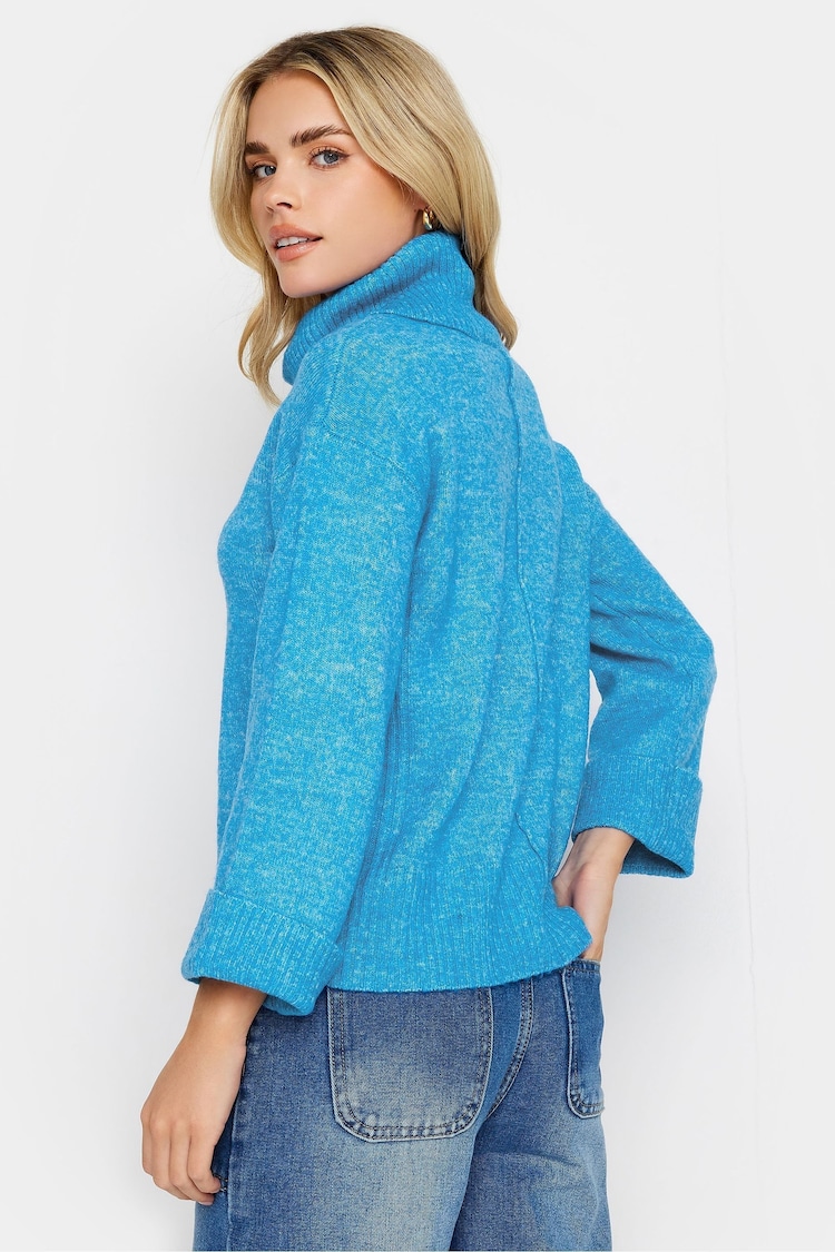 PixieGirl Petite Blue Roll Neck Boxy Jumper - Image 2 of 4