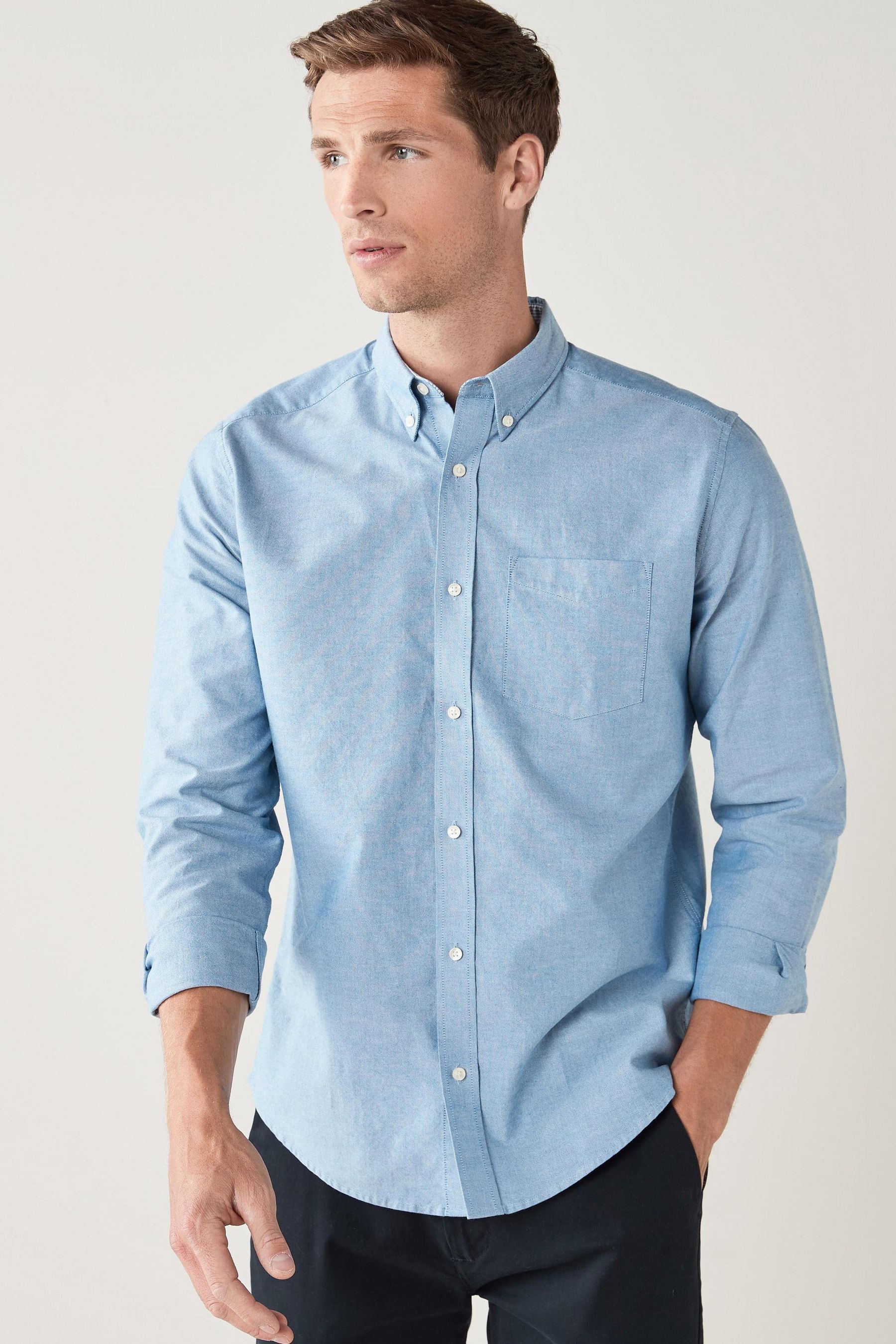Baby blue oxford shirt discount