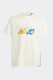 adidas White Sportswear Table Illustrated Graphic T-Shirt - Image 1 of 5