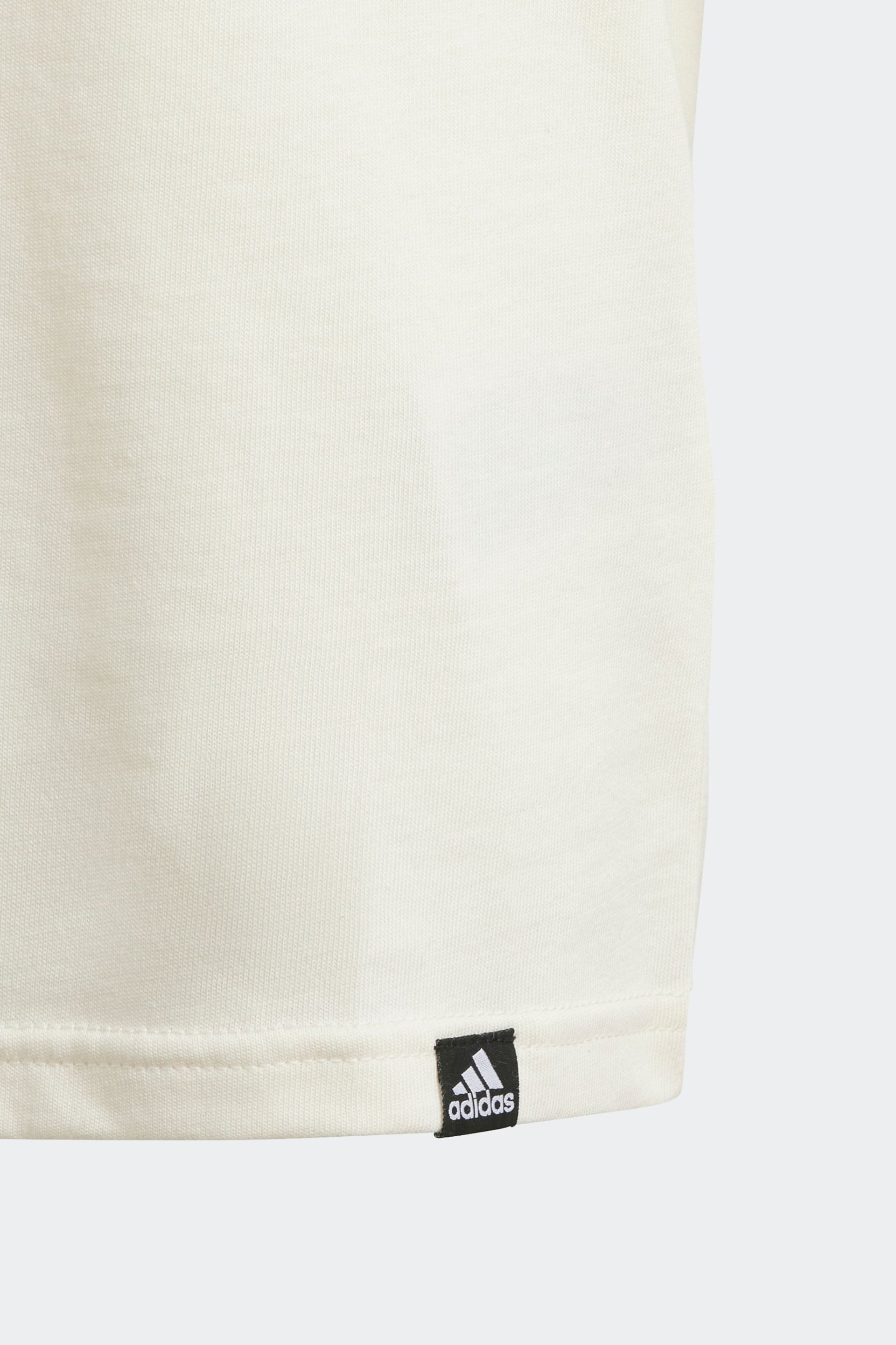 adidas White Sportswear Table Illustrated Graphic T-Shirt - Image 5 of 5
