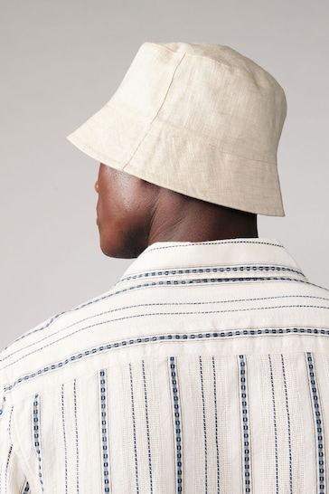 Neutral Linen Bucket Hat