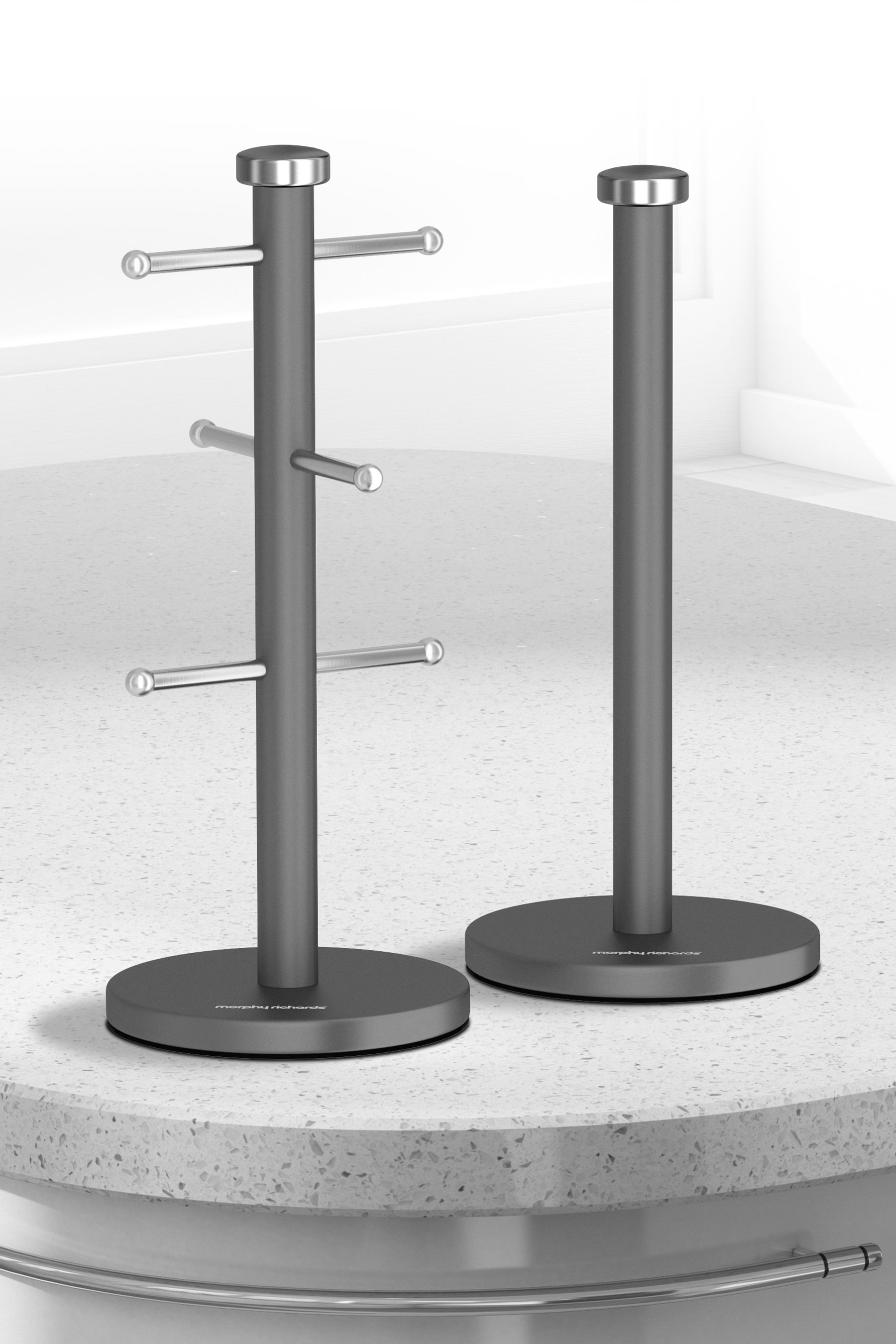 Buy Morphy Richards Silver Mug Tree And Towel Holder Set from the Next UK online shop
