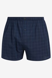 Navy 8 pack Woven Pure Cotton Boxers - Image 5 of 7