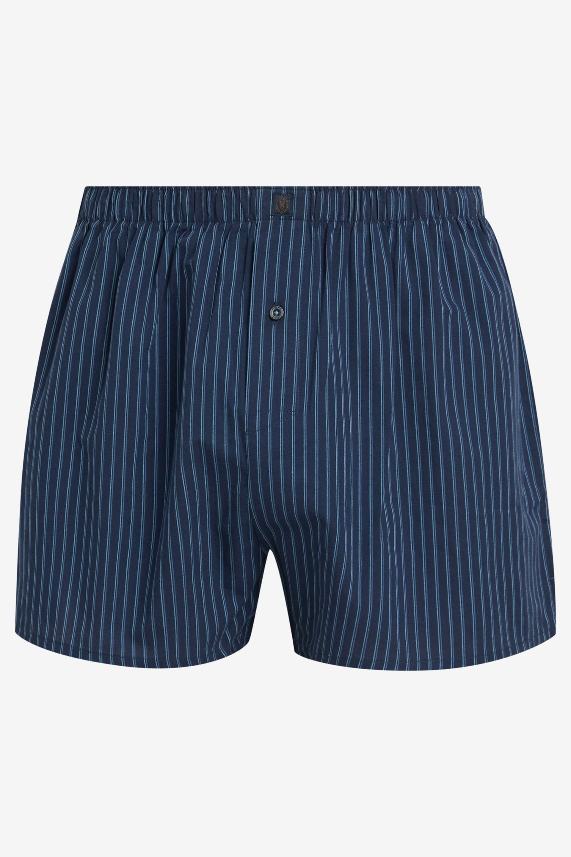 Navy 8 pack Woven Pure Cotton Boxers - Image 5 of 7