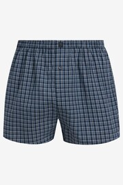 Navy 8 pack Woven Pure Cotton Boxers - Image 6 of 7