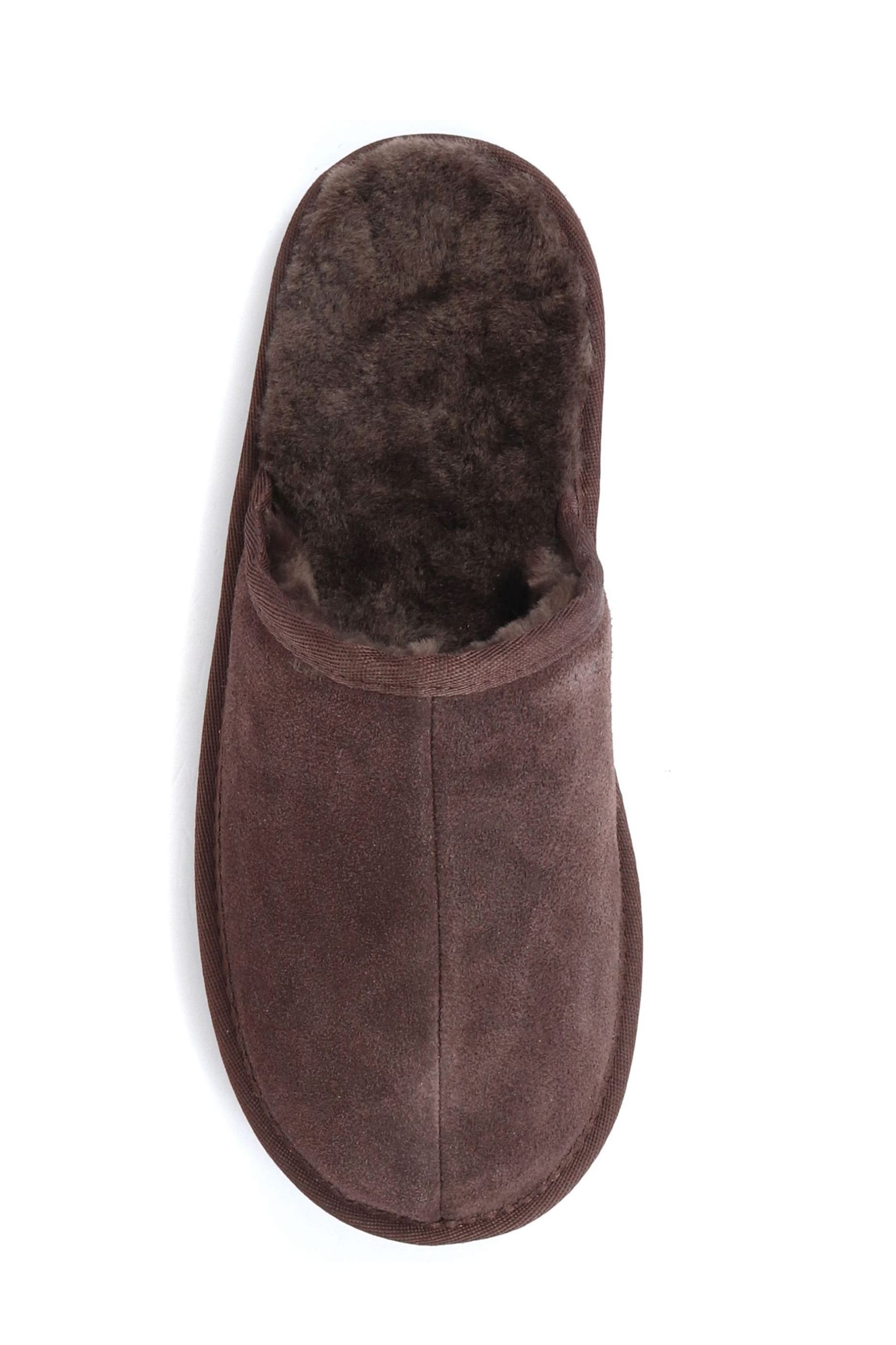 Jones Bootmaker Men's Sheepskin Lined Mule Slippers - Image 5 of 7