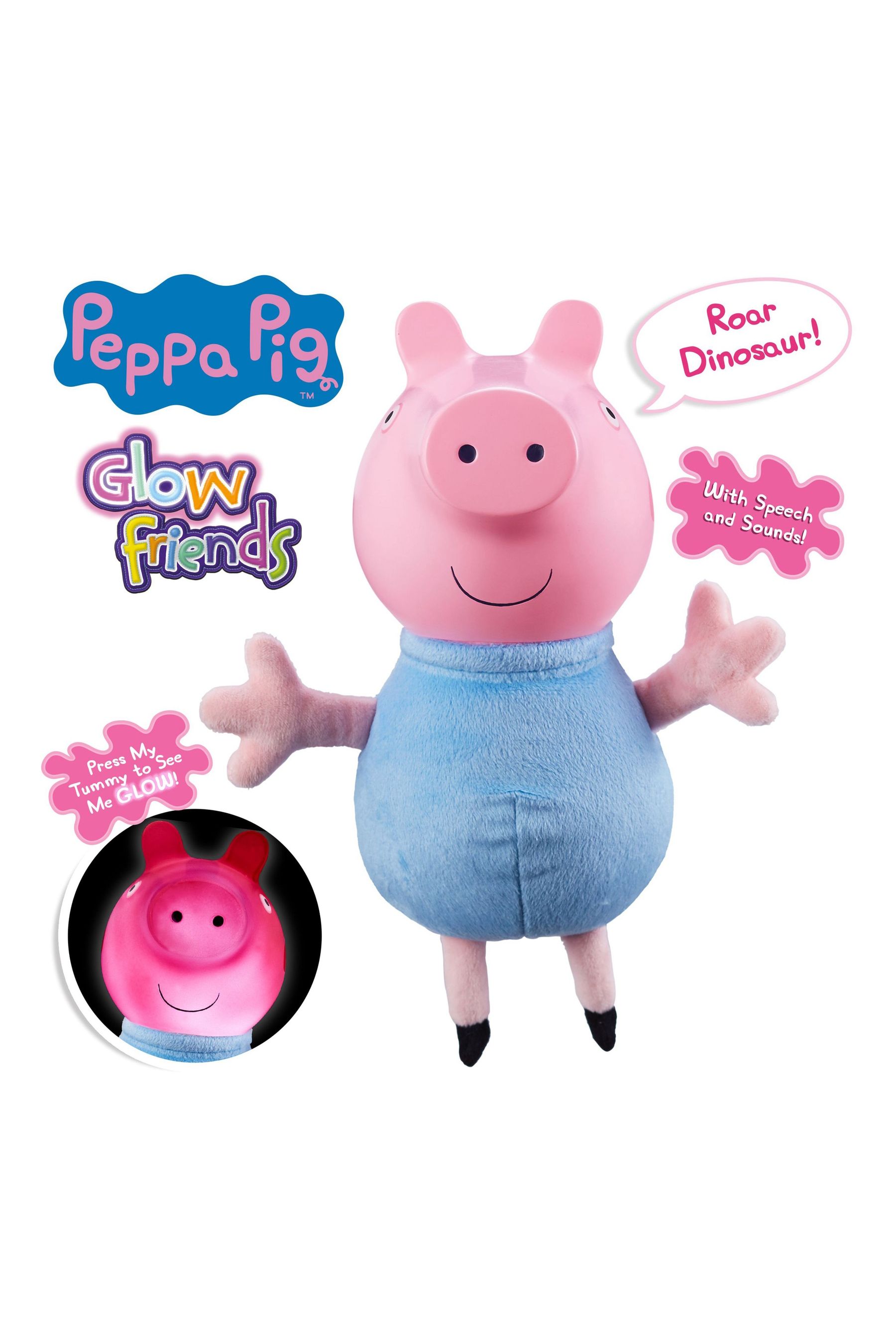 Buy Peppa Pig Glow Friends Talking Glow George Figure from the Next UK online shop