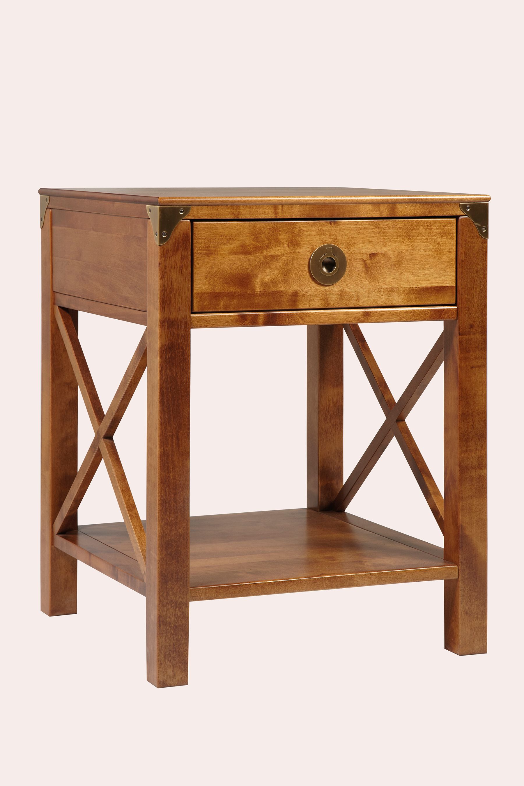 Laura Ashley Honey Gold Balmoral 1 Drawer Side Table