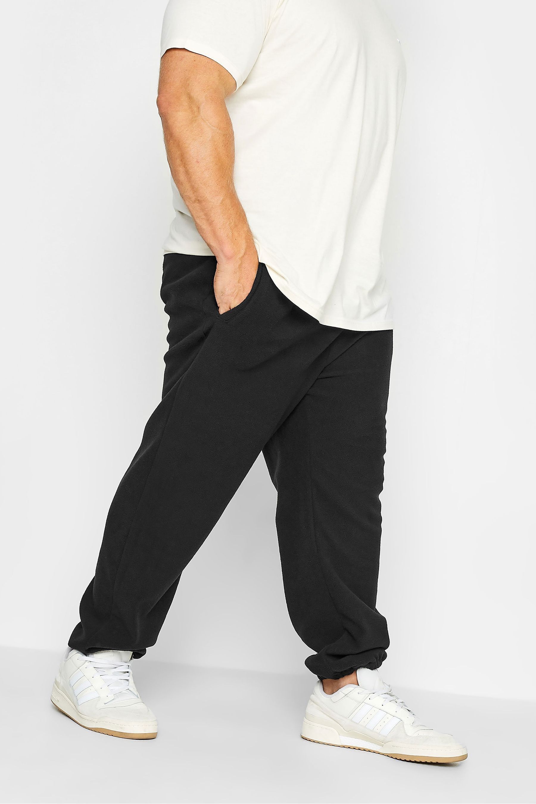 Big and tall black joggers discount