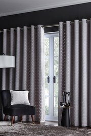 Studio G Silver Lucca Eyelet Curtains - Image 1 of 2