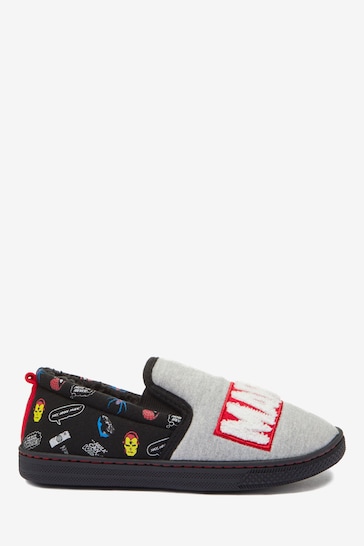 Grey Marvel Cupsole Slippers