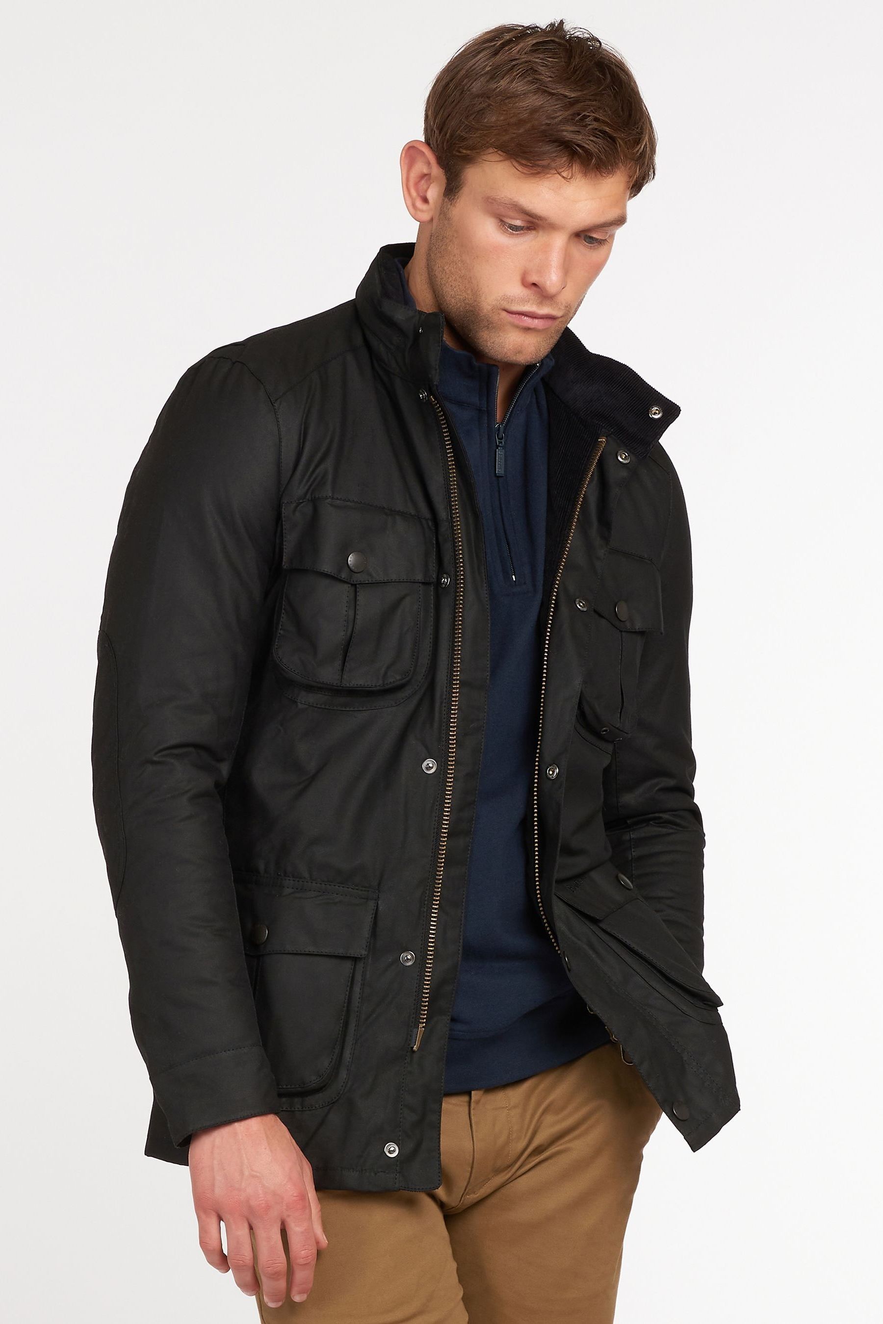 Buy Barbour Black 100 Cotton Corbridge Wax Jacket from the Next UK online shop