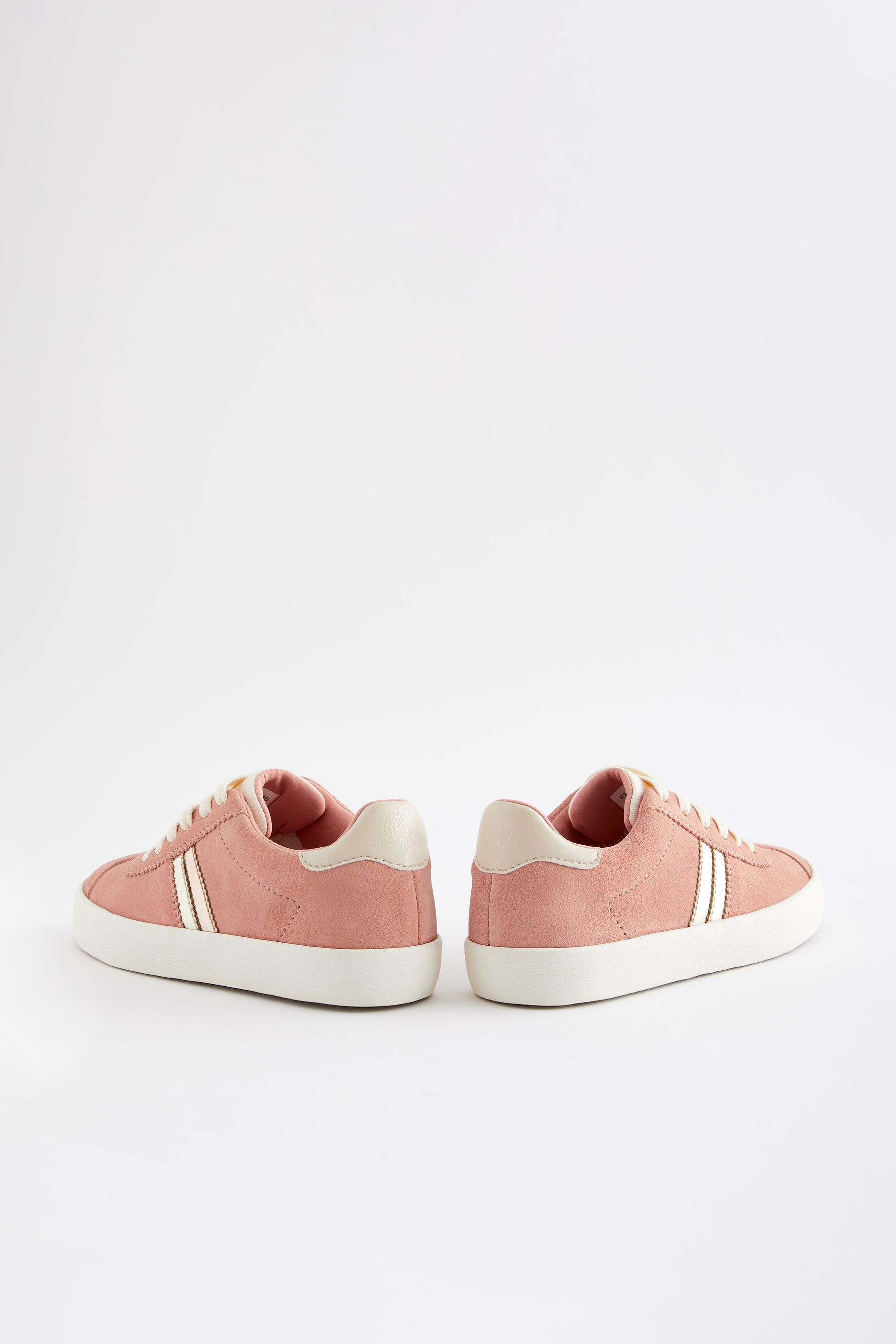 Pink suede trainers top