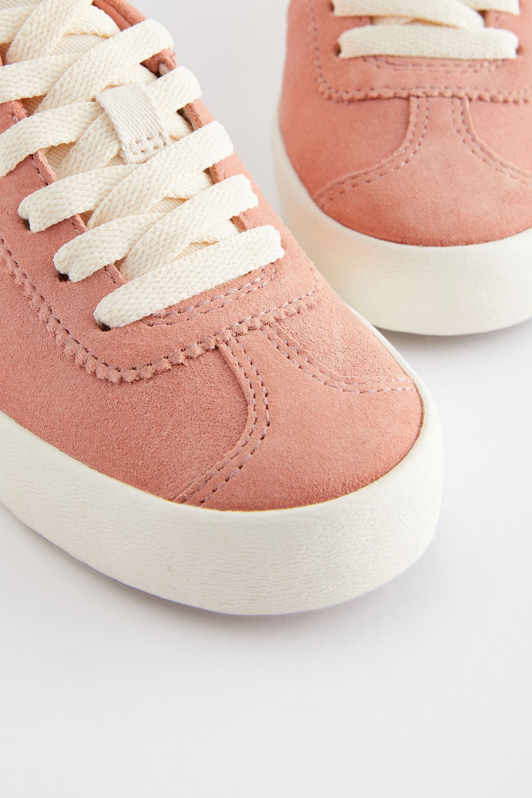 Buy Pink Suede Retro Lace Up Trainers from Next Luxembourg
