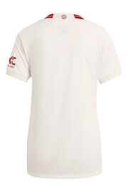 adidas White Manchester United Third Shirt 2023-24 Womens - Image 2 of 3