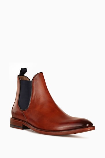 Oliver Sweeney Tan Brown Allegro Leather Chelsea Boots