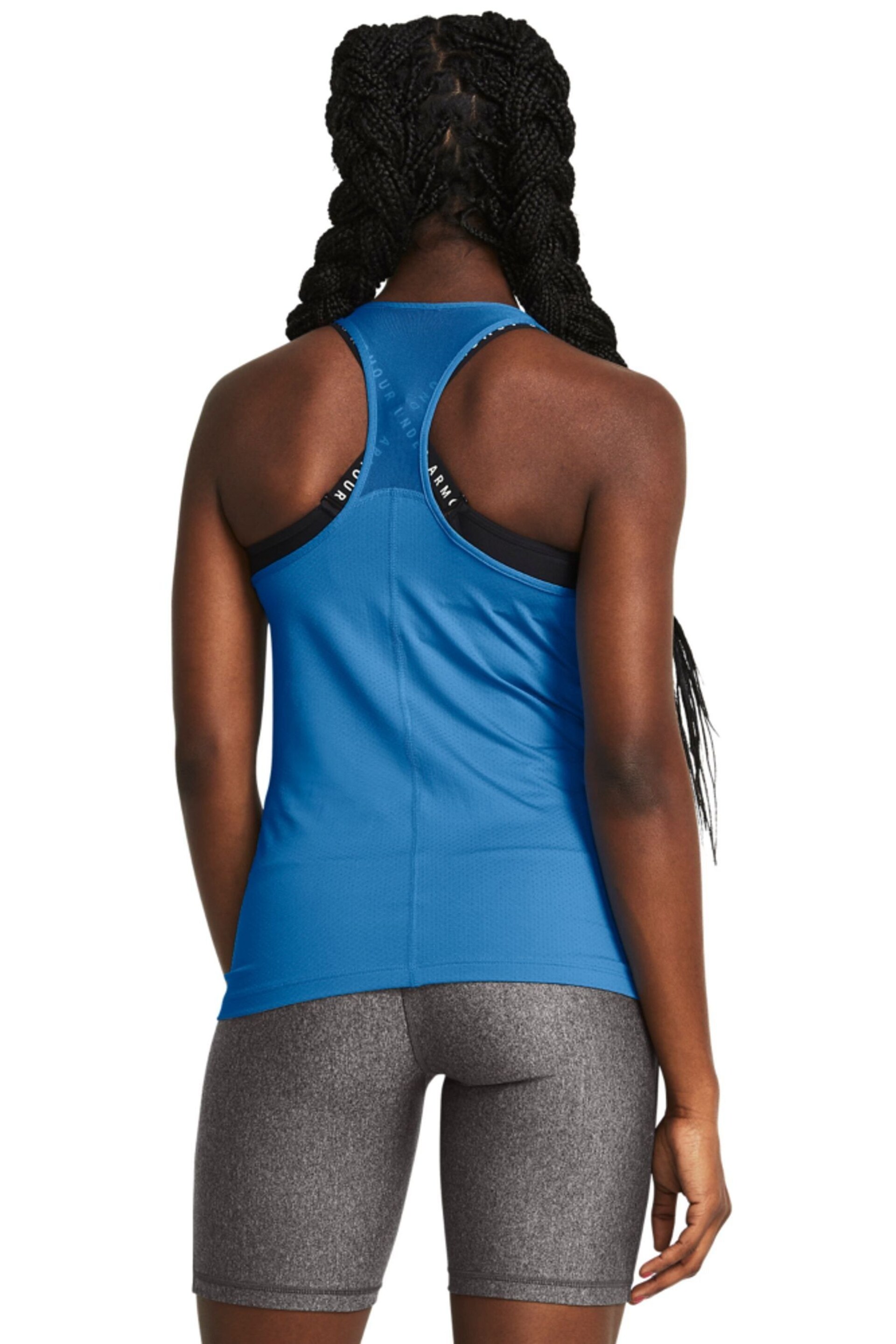 Under Armour Blue/Black Tech Mesh Racer Tank - Image 2 of 5