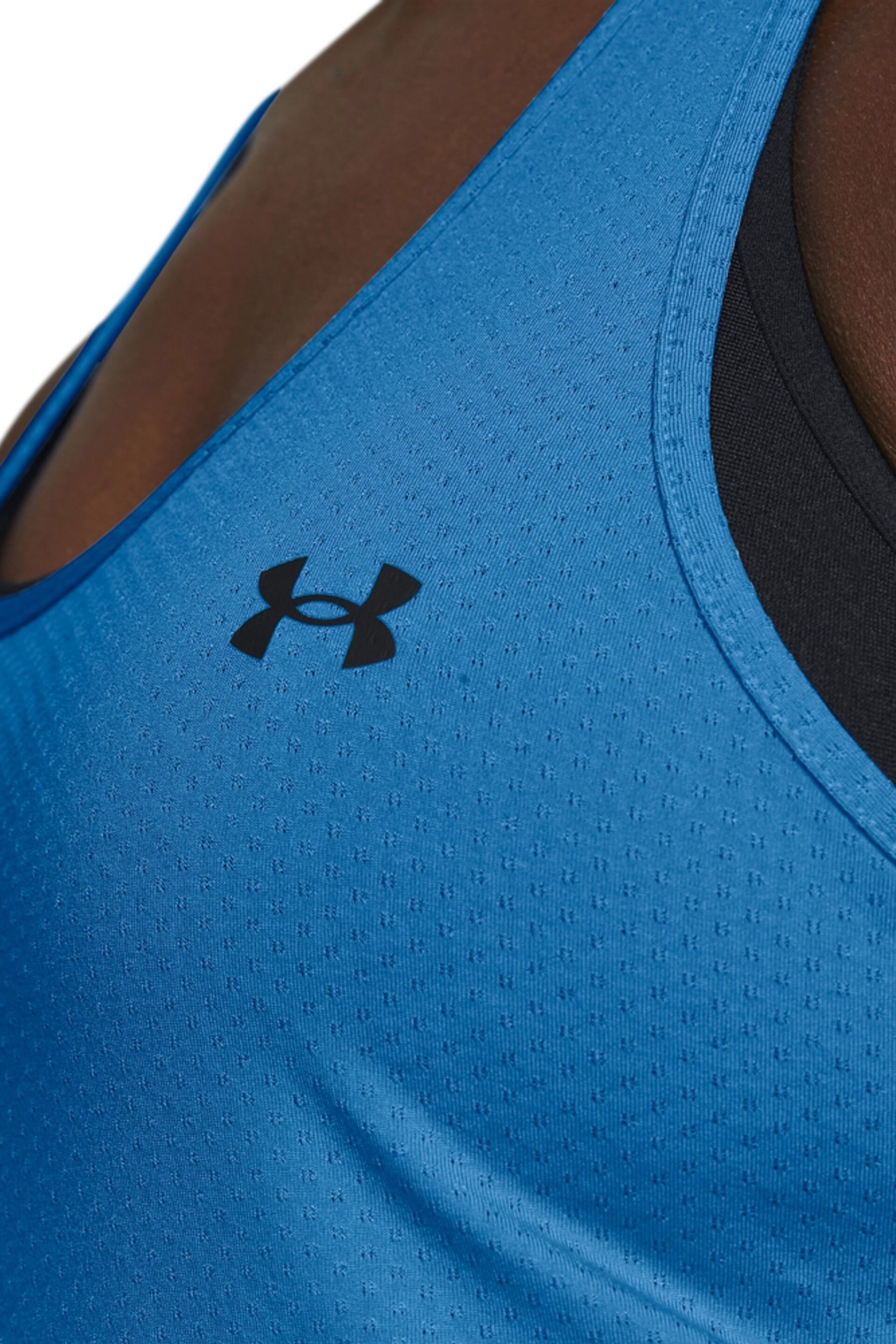 Under Armour Blue/Black Tech Mesh Racer Tank - Image 3 of 5