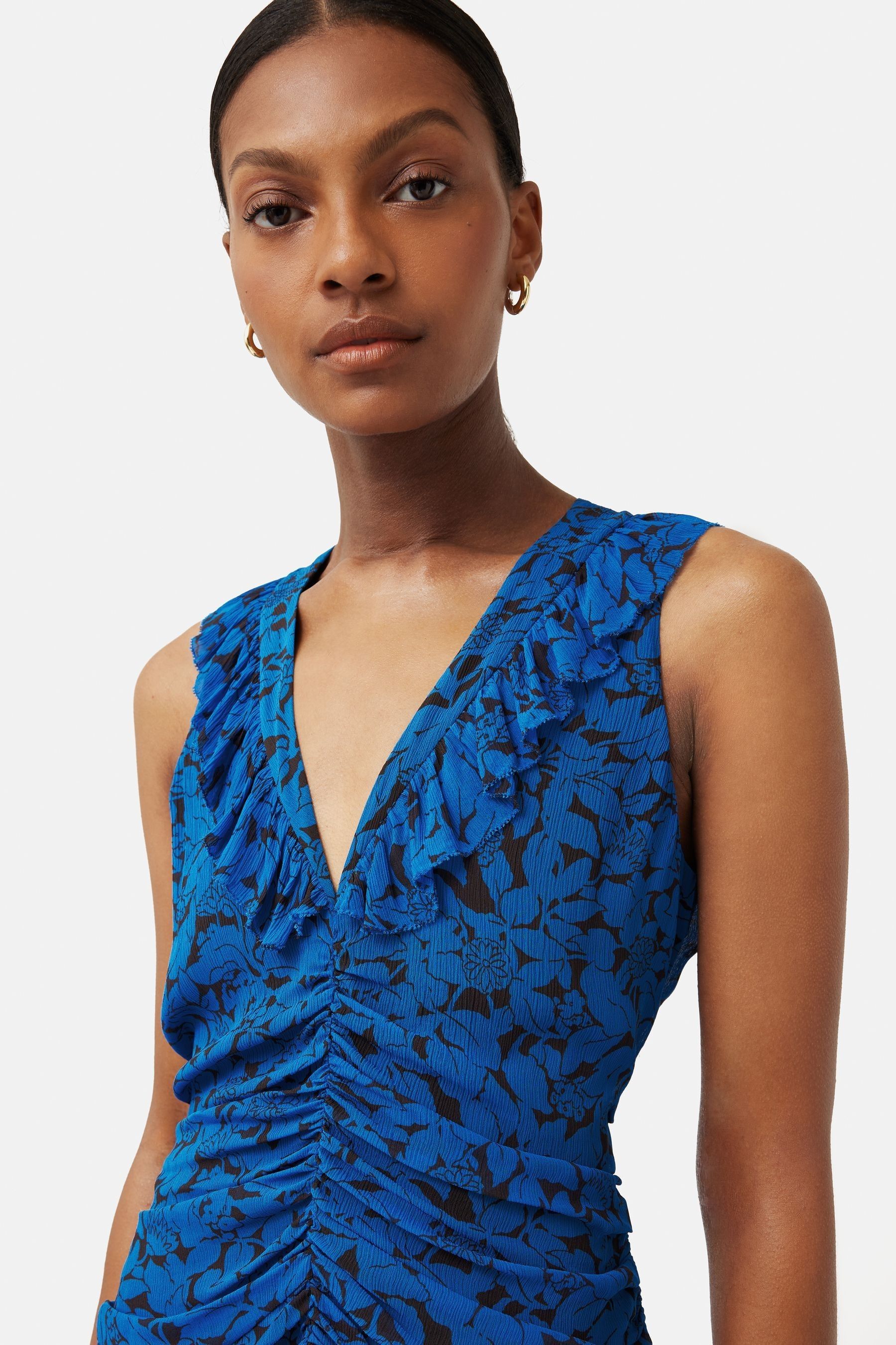 Buy Jigsaw Blue Shadow Leaf Crinkle Dress from Next Germany