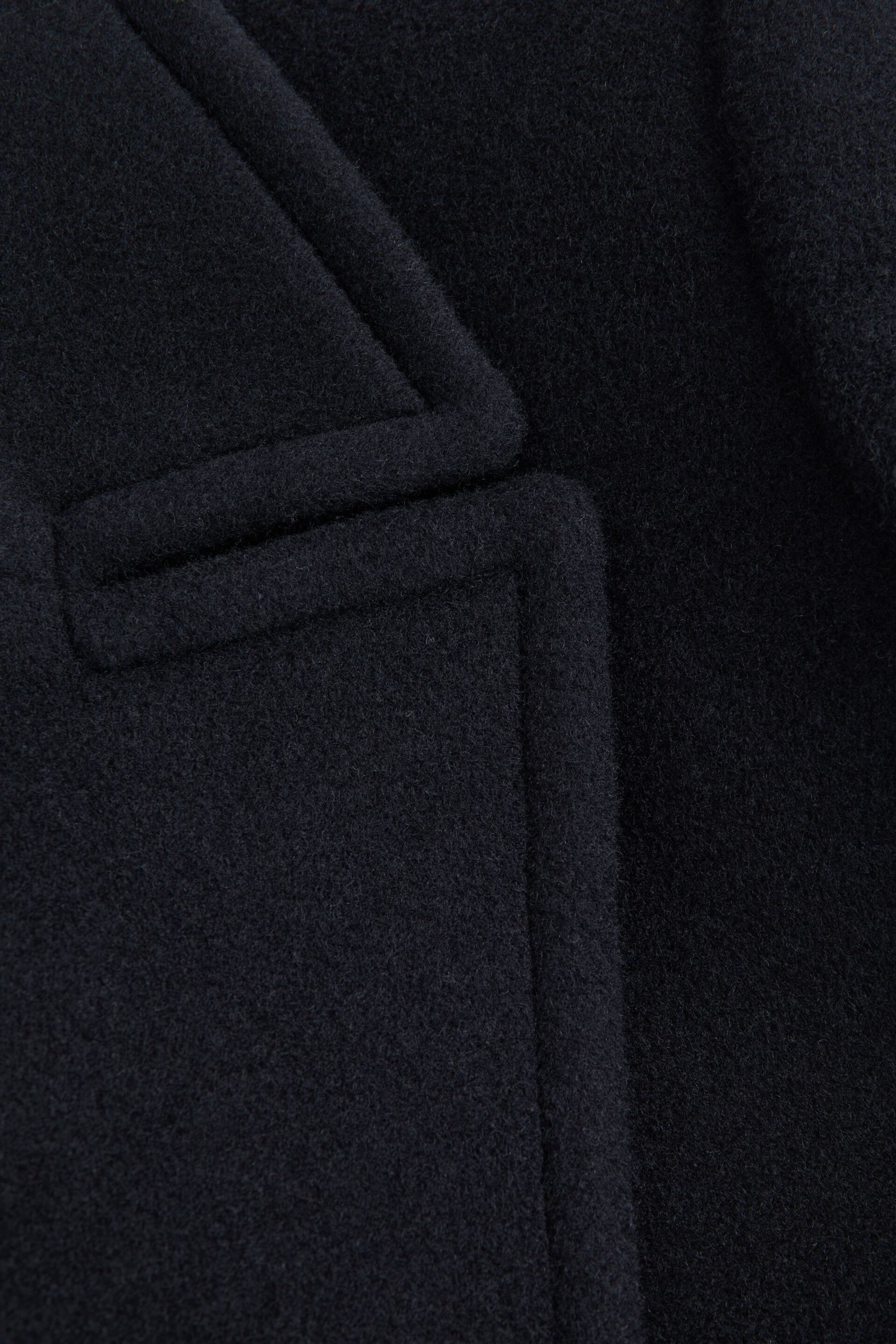 Reiss Light Navy Bergamo Wool Blend Double Breasted Peacoat - Image 6 of 6